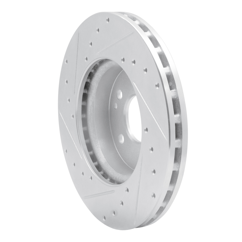 Mercedes-Benz Metris Brake Rotor (1) - Front Right - R1 Concepts - Drilled & Slotted - Silver - `16-`23